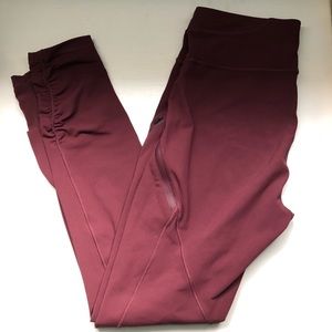 Lululemon Maroon Burgundy Leggings Tights size sz 8 M Medium